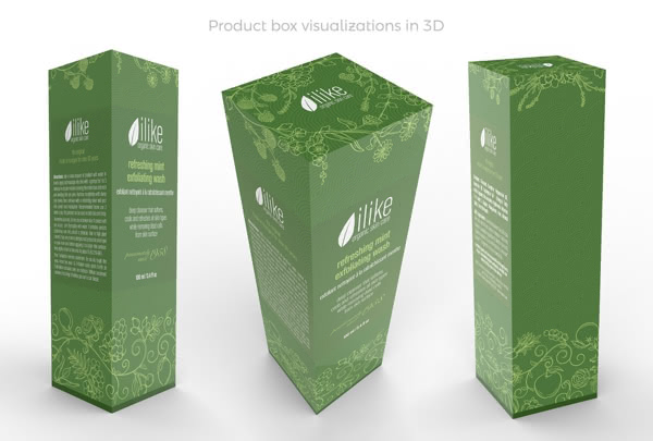 Product box visualizations in 3D
